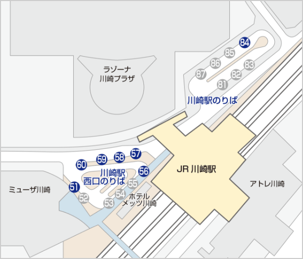 川崎駅北口西周辺マップ