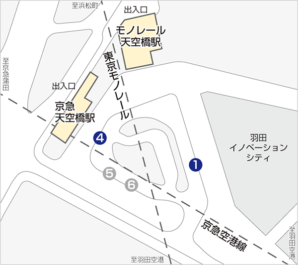 天空橋駅周辺マップ