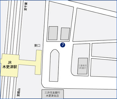 木更津駅東口周辺マップ